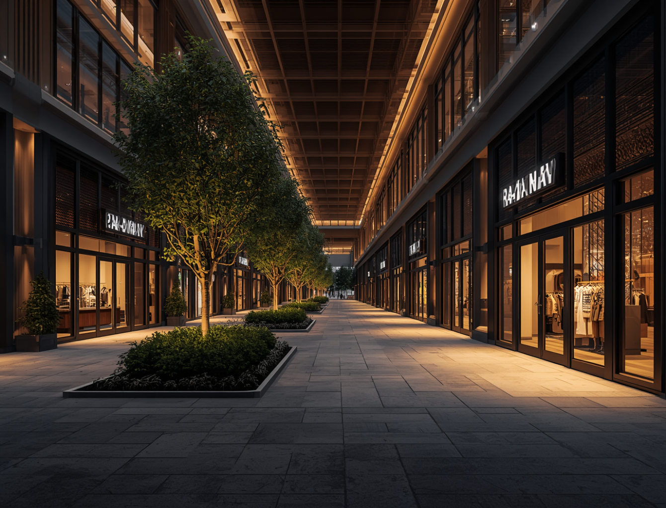 Retail corridor — illustrative visualisation