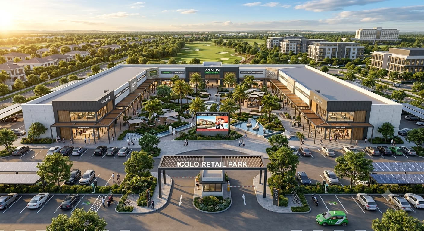 Icolo Retail Park architectural visualisation