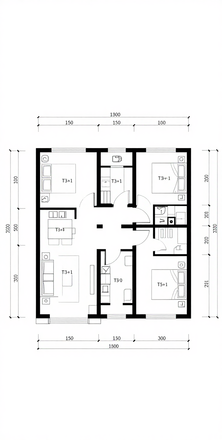 Single-storey configuration illustrative floor plan