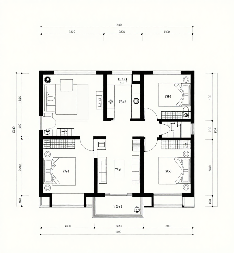 Alternative single-storey configuration illustrative floor plan