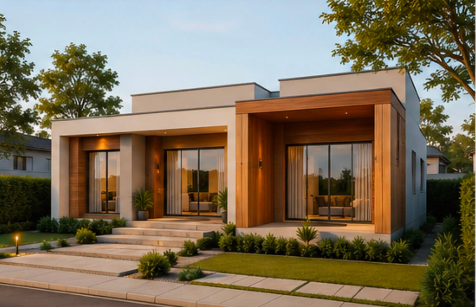 Single-storey residence — illustrative visualisation